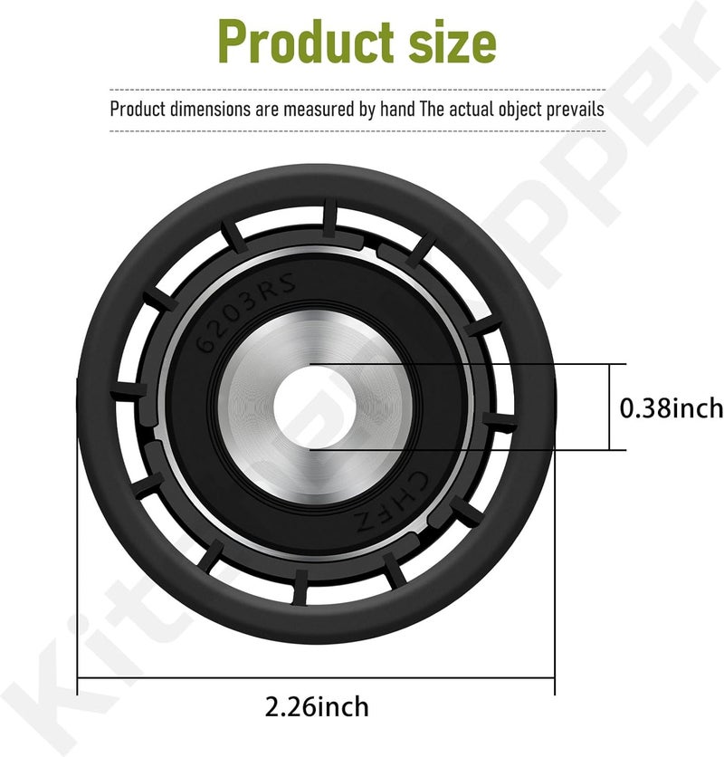 KitchenKipper 604491 Flat Idler Pulley 3/8" x 2" Compatible with Hustler Raptor Big Dog ALPHA604491, 935916, 937755, 938142, 938134, 935858, 938621 - Image 2